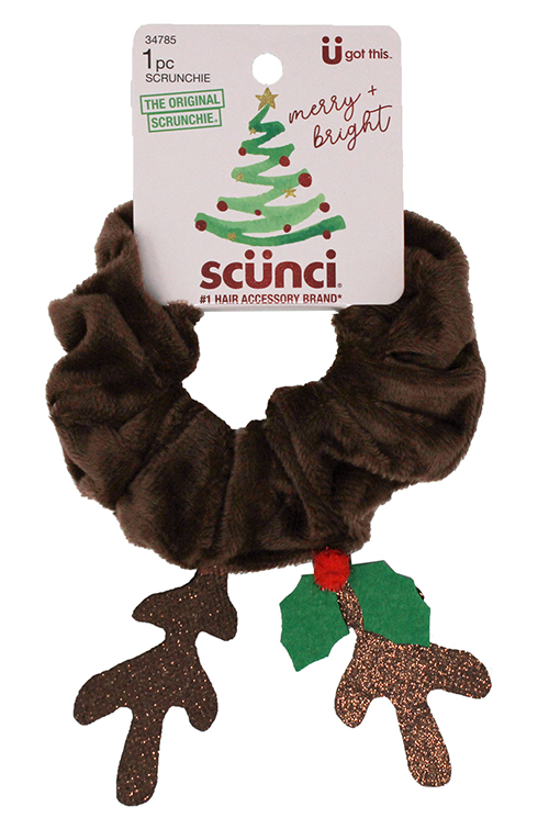 Scunci The Original Scrunchie 1 pc Reindeer Twister